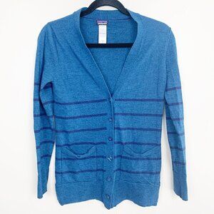 Patagonia Merino Wool Striped Cardigan Size Medium